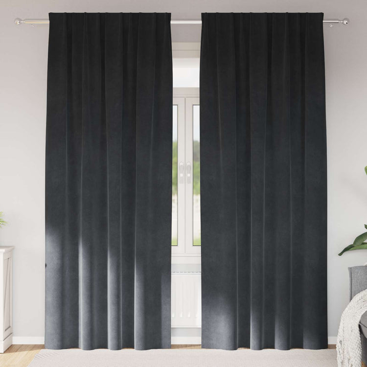 Vidaxl gordijnen 2 st lichtgrijs 140 x 245 cm fluweel