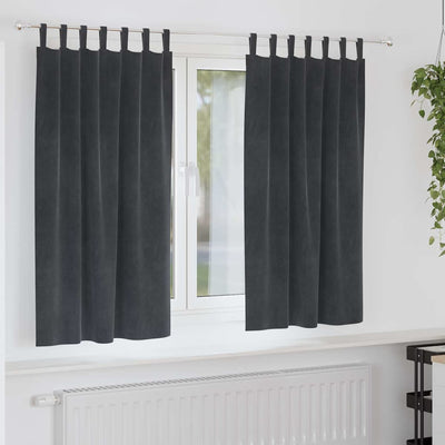Vidaxl gordijnen 2 st lichtgrijs 140 x 175 cm fluweel