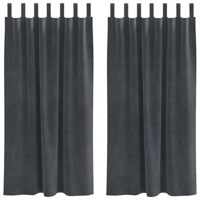 Vidaxl gordijnen 2 st lichtgrijs 140 x 175 cm fluweel