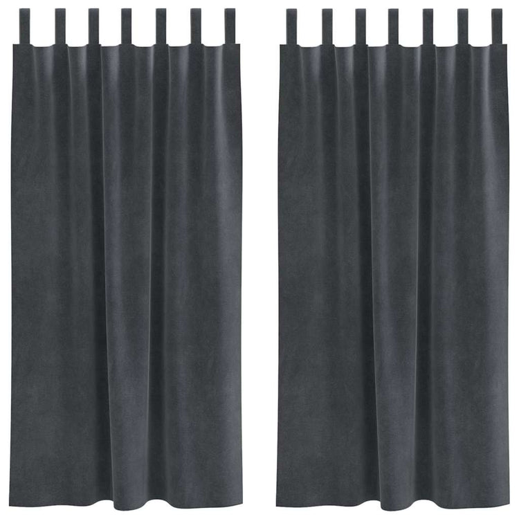 Vidaxl gordijnen 2 st lichtgrijs 140 x 175 cm fluweel