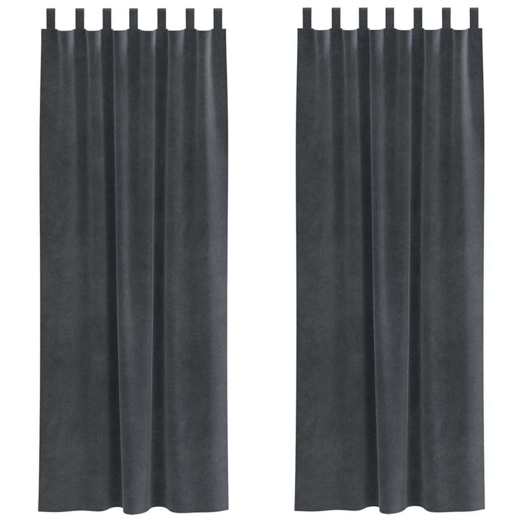 Vidaxl gordijnen 2 st lichtgrijs 140 x 225 cm fluweel