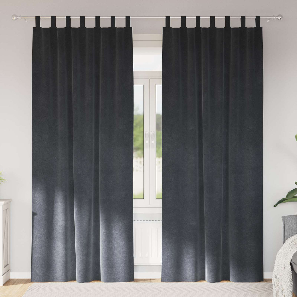 Vidaxl gordijnen 2 st lichtgrijs 140 x 260 cm fluweel