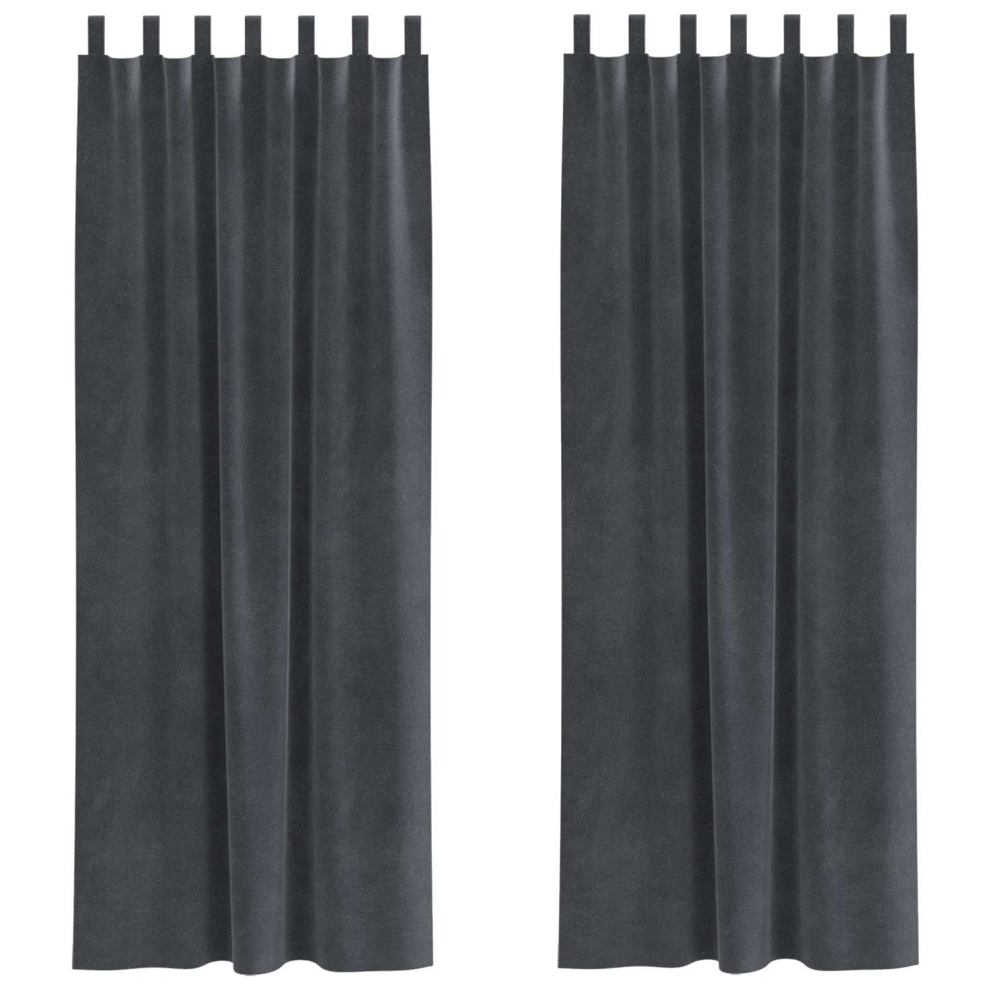 Vidaxl verduisterende gordijnen 2 pcs lichtgrijs 140 x 260 cm fluweel