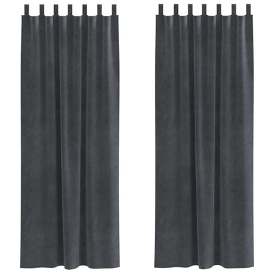 Vidaxl gordijnen 2 st lichtgrijs 140 x 260 cm fluweel