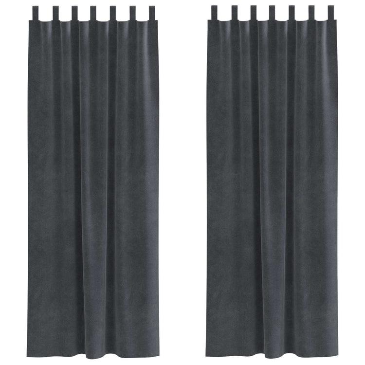Vidaxl gordijnen 2 st lichtgrijs 140 x 260 cm fluweel