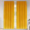 Vidaxl verduisterende gordijnen 2 pcs mosterdgeel 140 x 260 cm fluweel