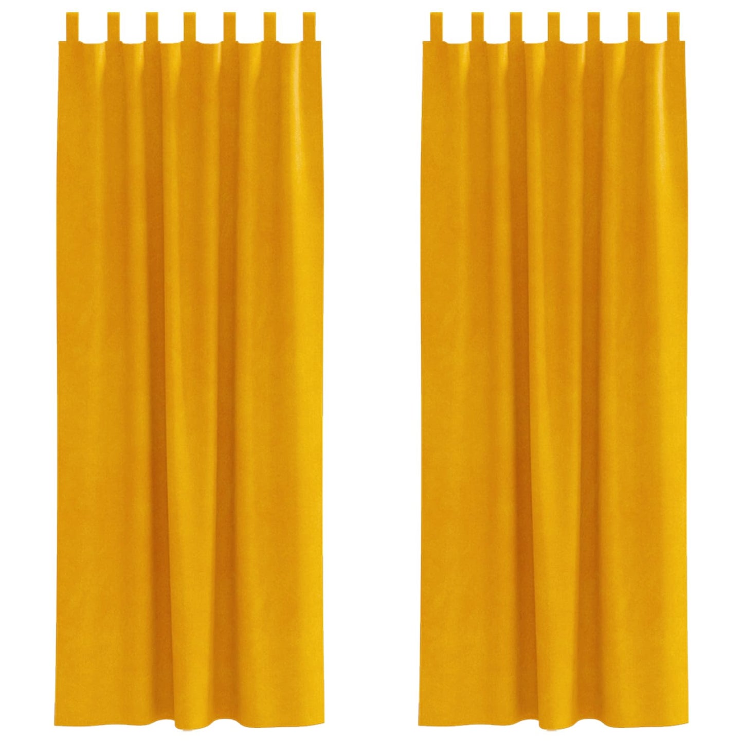 Vidaxl verduisterende gordijnen 2 pcs mosterdgeel 140 x 245 cm fluweel