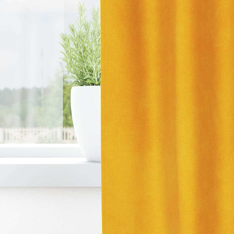 Vidaxl gordijnen 2 st mosterdgeel 140 x 260 cm fluweel