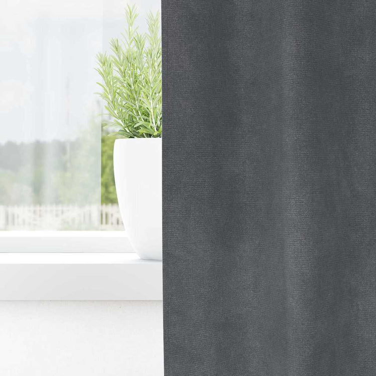 Vidaxl verduisterende gordijnen 2 pcs lichtgrijs 140 x 140 cm fluweel