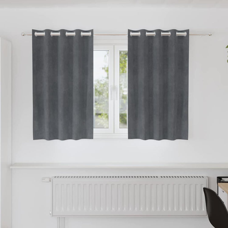 Vidaxl verduisterende gordijnen 2 pcs lichtgrijs 140 x 140 cm fluweel