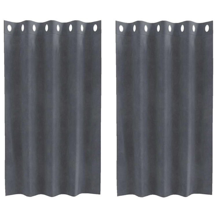 Vidaxl verduisterende gordijnen 2 pcs lichtgrijs 140 x 140 cm fluweel