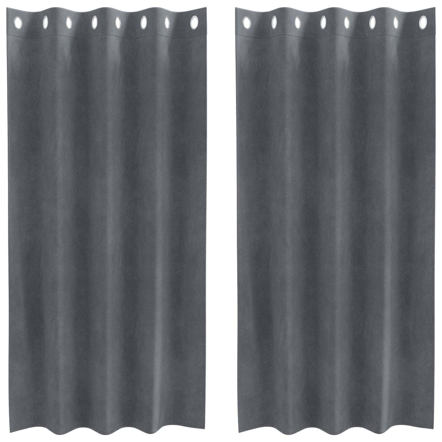 Vidaxl verduisterende gordijnen 2 pcs lichtgrijs 140 x 175 cm fluweel