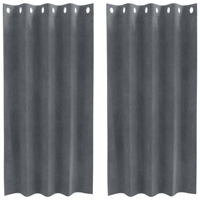Vidaxl gordijnen 2 st lichtgrijs 140 x 175 cm fluweel