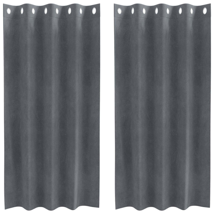 Vidaxl gordijnen 2 st lichtgrijs 140 x 175 cm fluweel