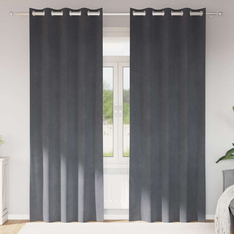 Vidaxl gordijnen 2 st lichtgrijs 140 x 245 cm fluweel