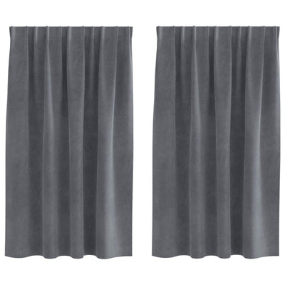 Vidaxl gordijnen 2 st lichtgrijs 140 x 140 cm fluweel