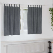 Vidaxl gordijnen 2 st lichtgrijs 140 x 140 cm fluweel - afbeelding 1