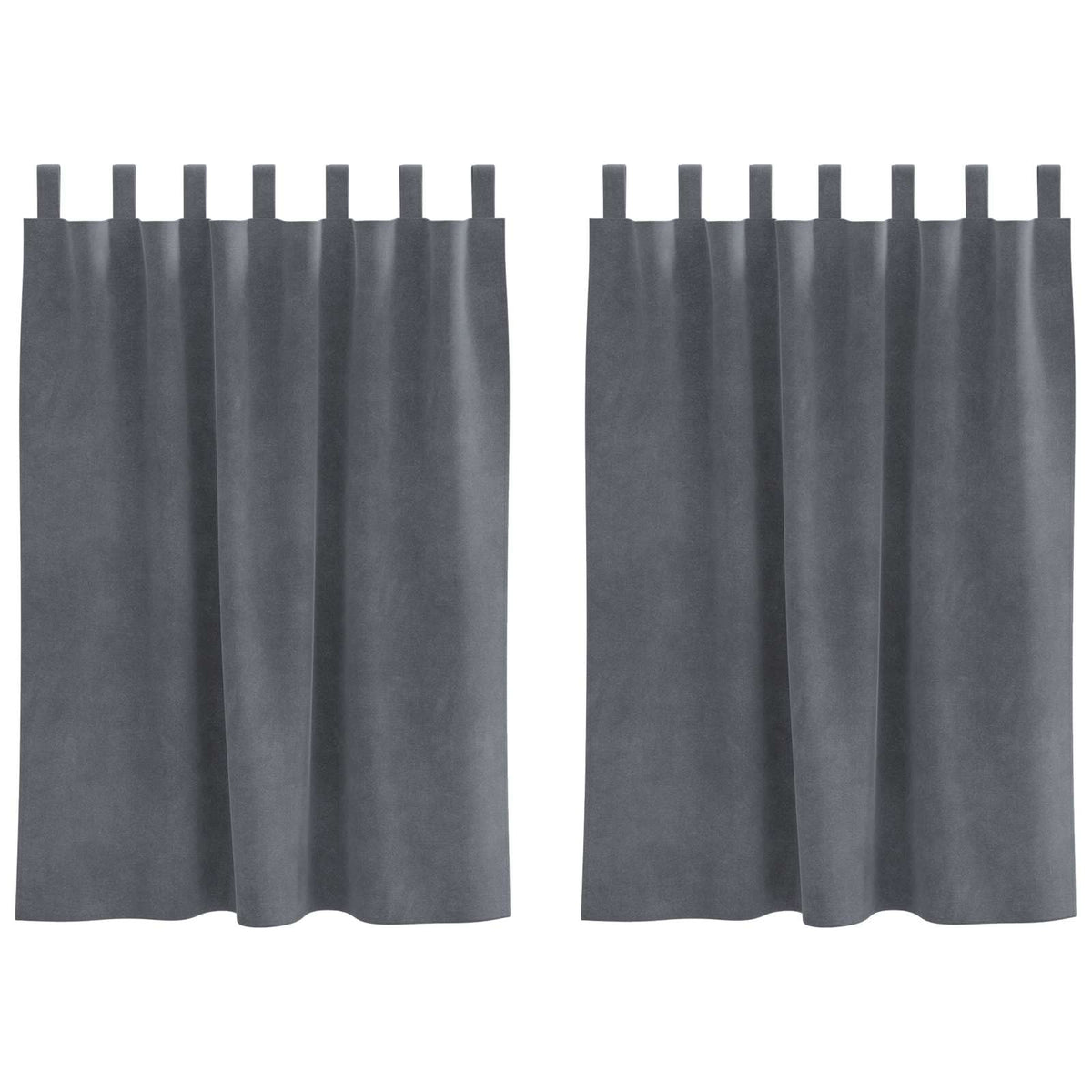 Vidaxl verduisterende gordijnen 2 pcs lichtgrijs 140 x 140 cm fluweel