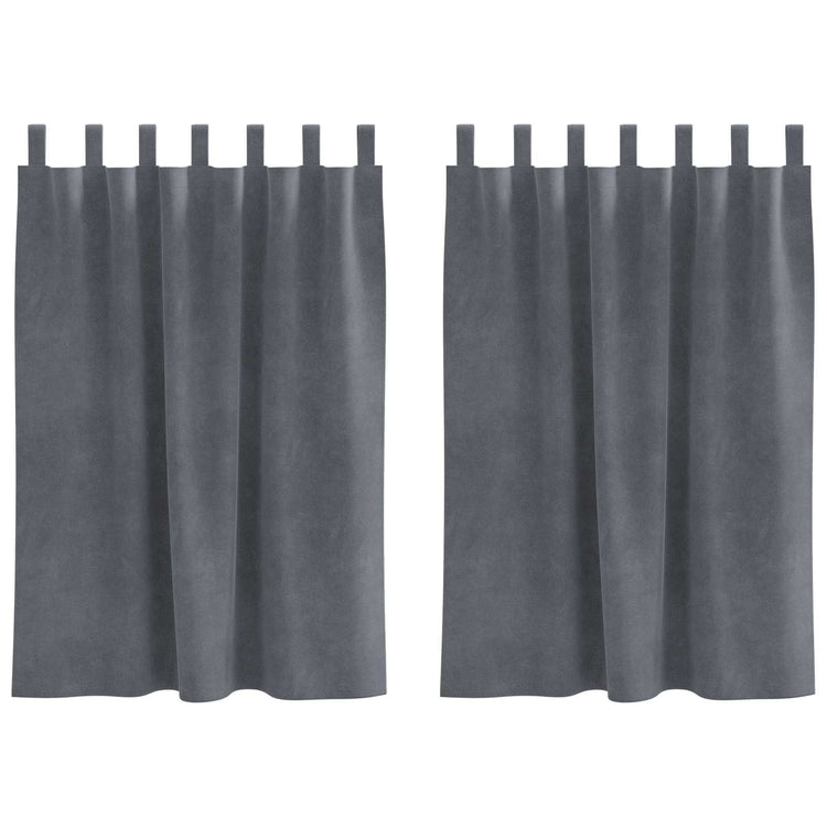 Vidaxl verduisterende gordijnen 2 pcs lichtgrijs 140 x 140 cm fluweel