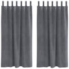 Vidaxl verduisterende gordijnen 2 pcs lichtgrijs 140 x 175 cm fluweel
