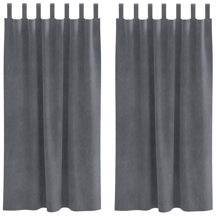 Vidaxl verduisterende gordijnen 2 pcs lichtgrijs 140 x 175 cm fluweel