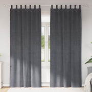 Vidaxl gordijnen 2 st lichtgrijs 140 x 225 cm fluweel - afbeelding 1