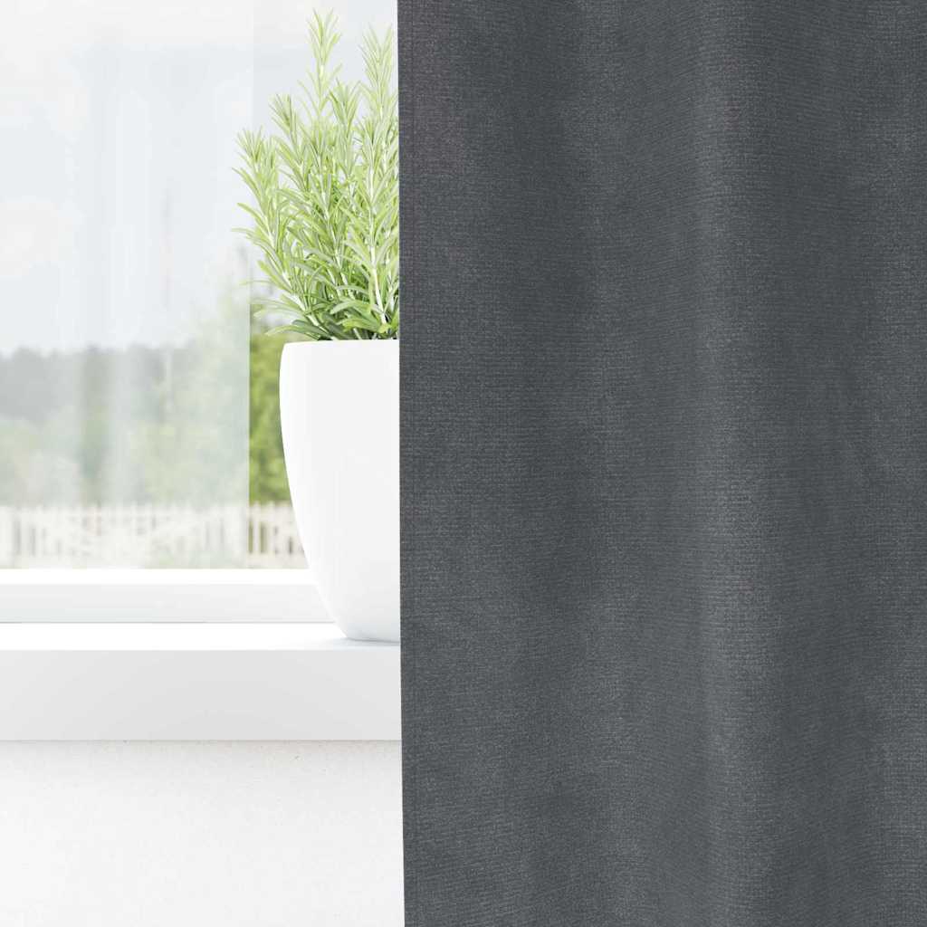 Vidaxl verduisterende gordijnen 2 pcs lichtgrijs 140 x 245 cm fluweel