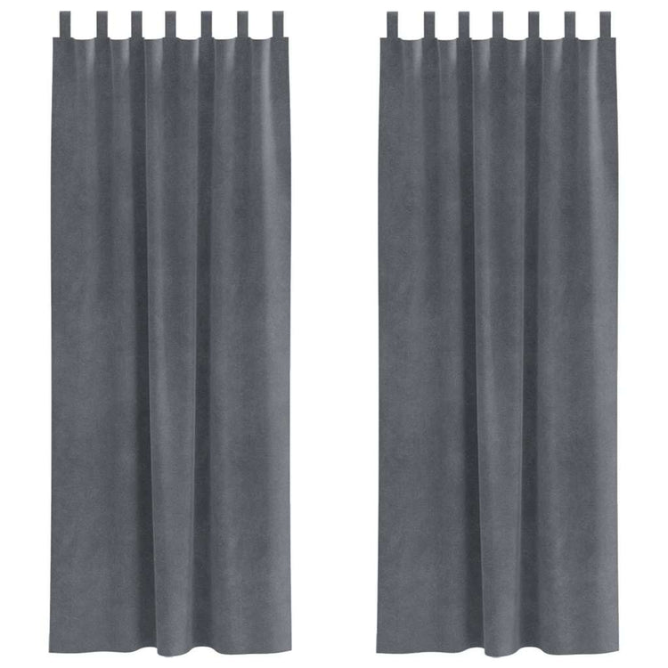 Vidaxl gordijnen 2 st lichtgrijs 140 x 245 cm fluweel