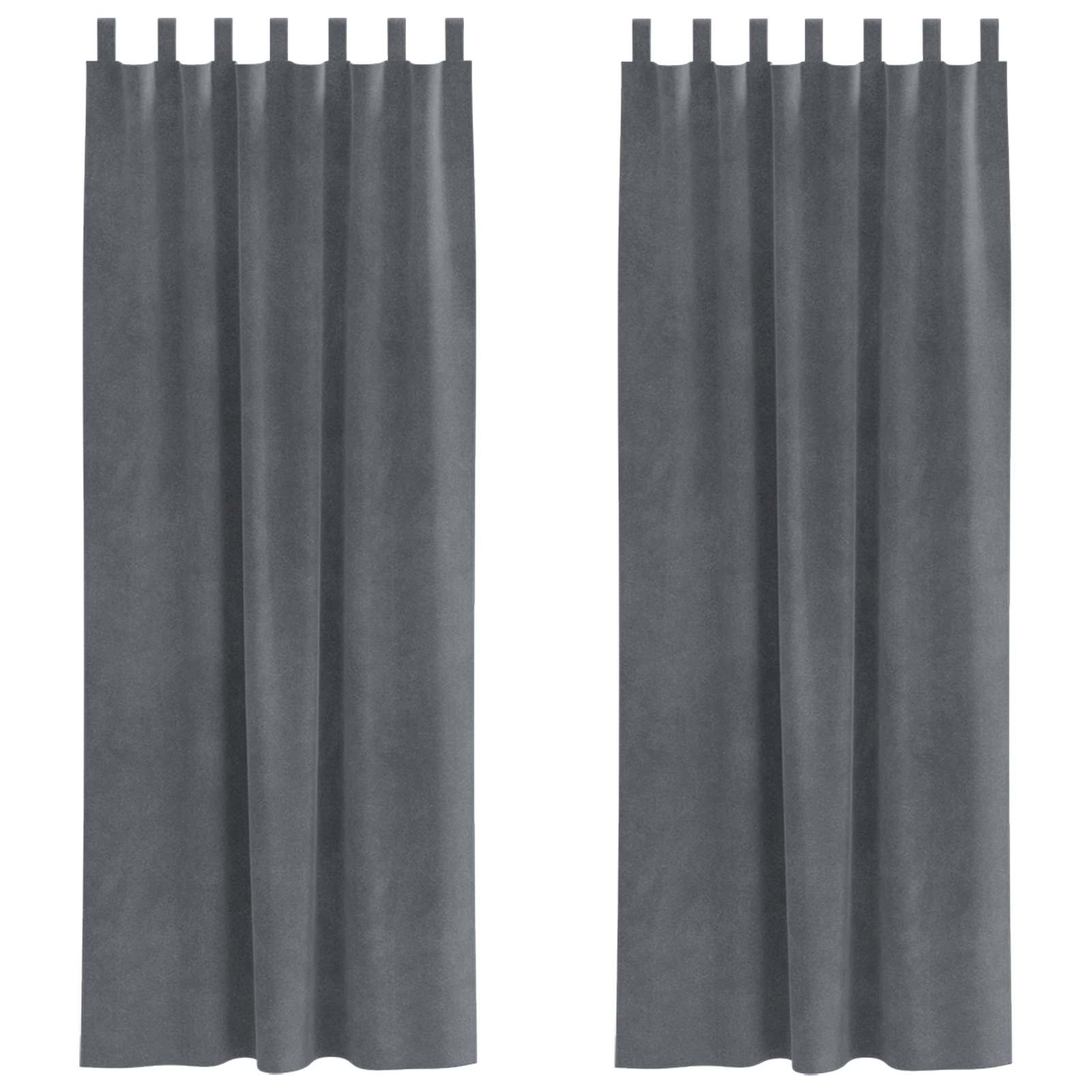 Vidaxl verduisterende gordijnen 2 pcs lichtgrijs 140 x 260 cm fluweel