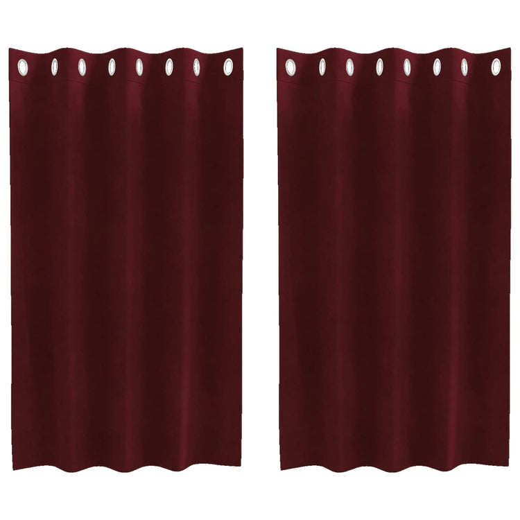 Vidaxl gordijnen 2 st wijnrood 140 x 140 cm fluweel