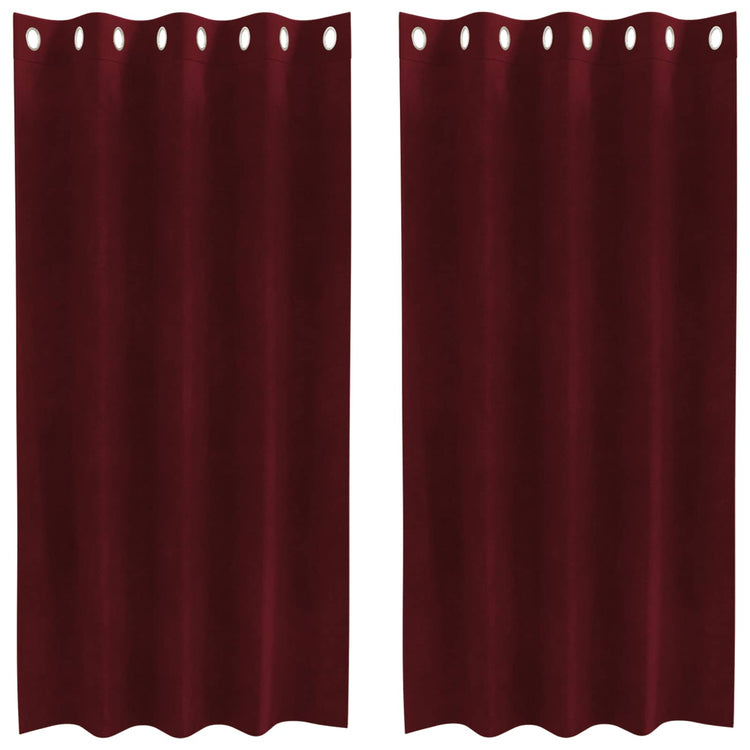 Vidaxl gordijnen 2 st wijnrood 140 x 175 cm fluweel