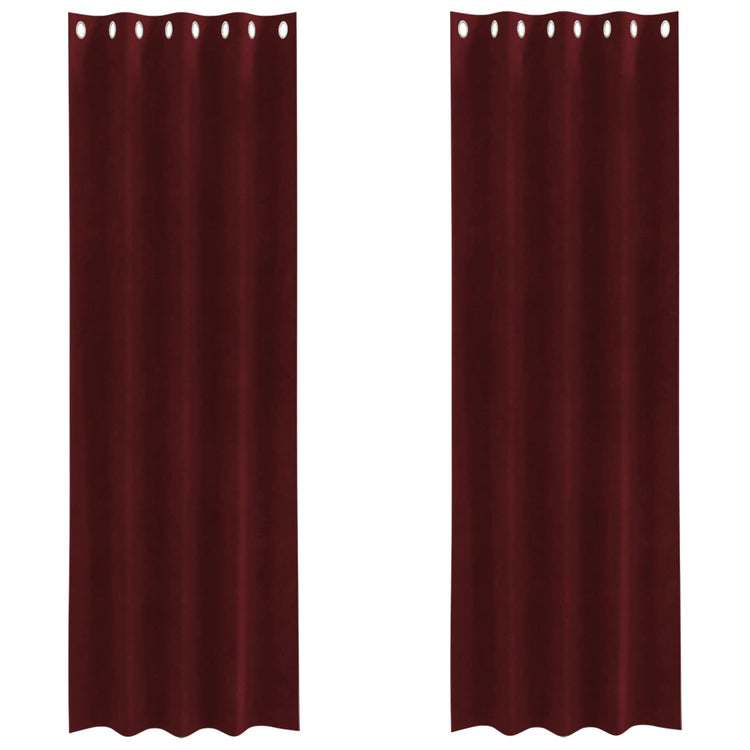 Vidaxl gordijnen 2 st wijnrood 140 x 260 cm fluweel