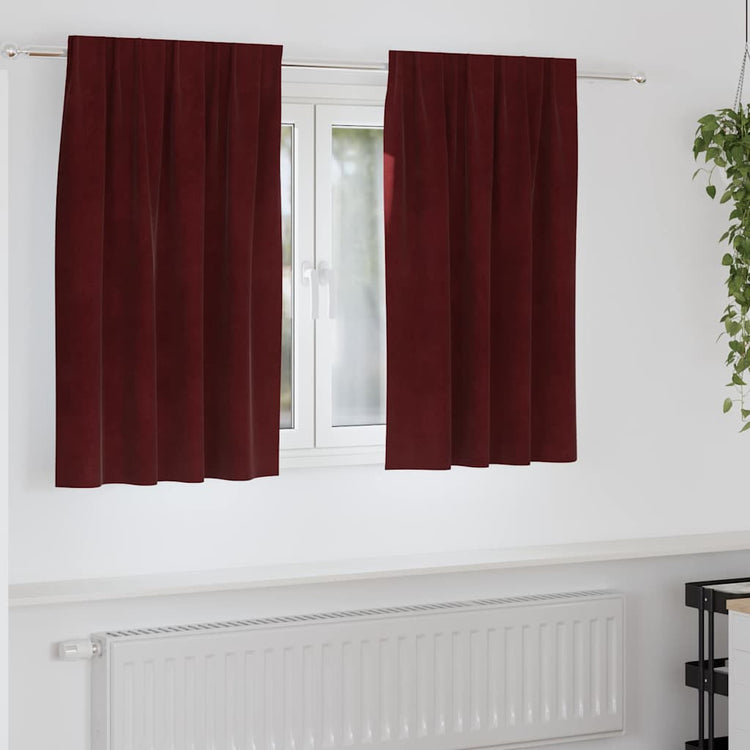 Vidaxl gordijnen 2 st wijnrood 140 x 140 cm fluweel