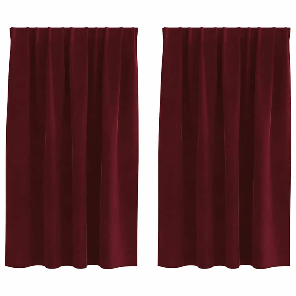 Vidaxl gordijnen 2 st wijnrood 140 x 140 cm fluweel