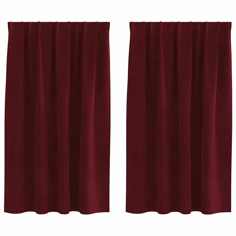 Vidaxl gordijnen 2 st wijnrood 140 x 140 cm fluweel