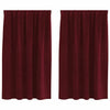 Vidaxl verduisterende gordijnen 2 pcs wijnrood 140 x 140 cm fluweel
