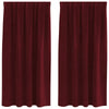 Vidaxl verduisterende gordijnen 2 pcs wijnrood 140 x 175 cm fluweel