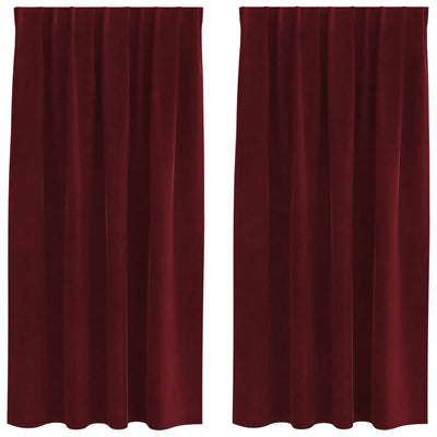 Vidaxl gordijnen 2 st wijnrood 140 x 175 cm fluweel