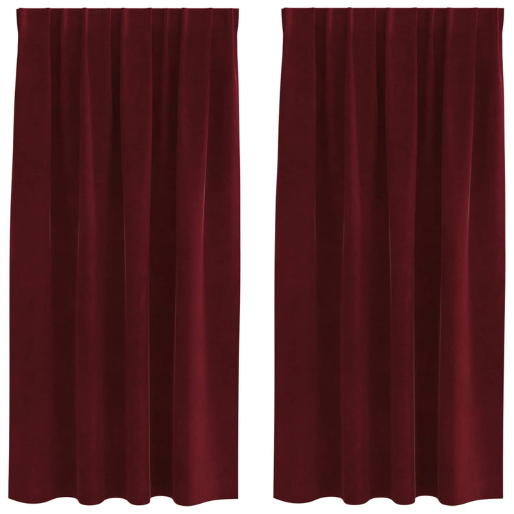 Vidaxl gordijnen 2 st wijnrood 140 x 175 cm fluweel