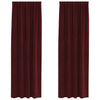 Vidaxl verduisterende gordijnen 2 pcs wijnrood 140 x 225 cm fluweel