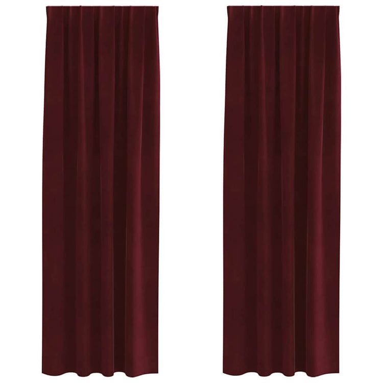 Vidaxl gordijnen 2 st wijnrood 140 x 225 cm fluweel