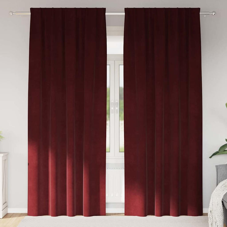 Vidaxl gordijnen 2 st wijnrood 140 x 245 cm fluweel