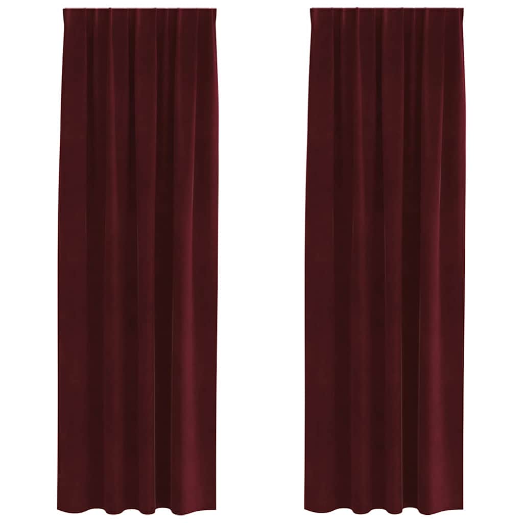 Vidaxl gordijnen 2 st wijnrood 140 x 245 cm fluweel
