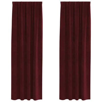 Vidaxl gordijnen 2 st wijnrood 140 x 260 cm fluweel
