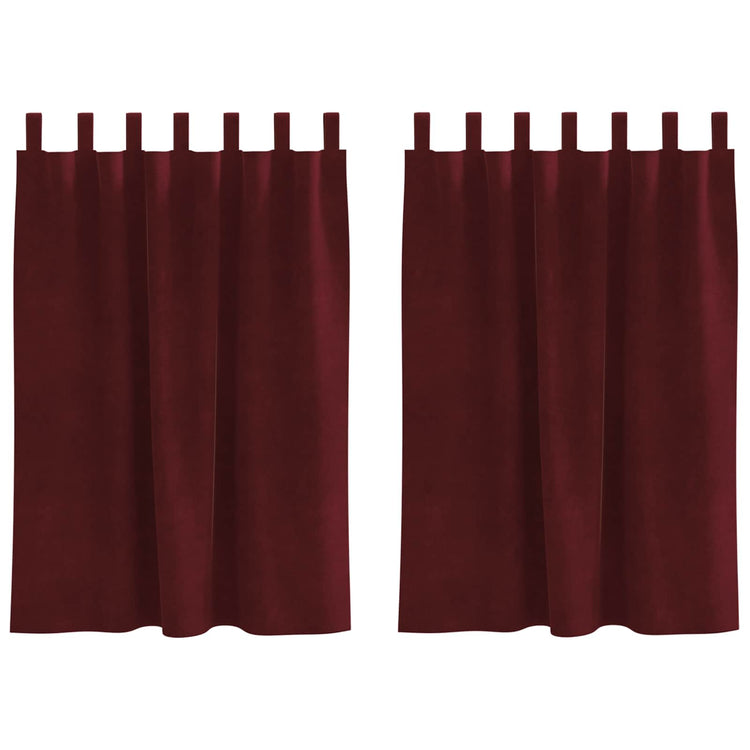 Vidaxl gordijnen 2 st wijnrood 140 x 140 cm fluweel