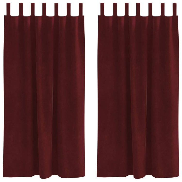 Vidaxl gordijnen 2 st wijnrood 140 x 175 cm fluweel