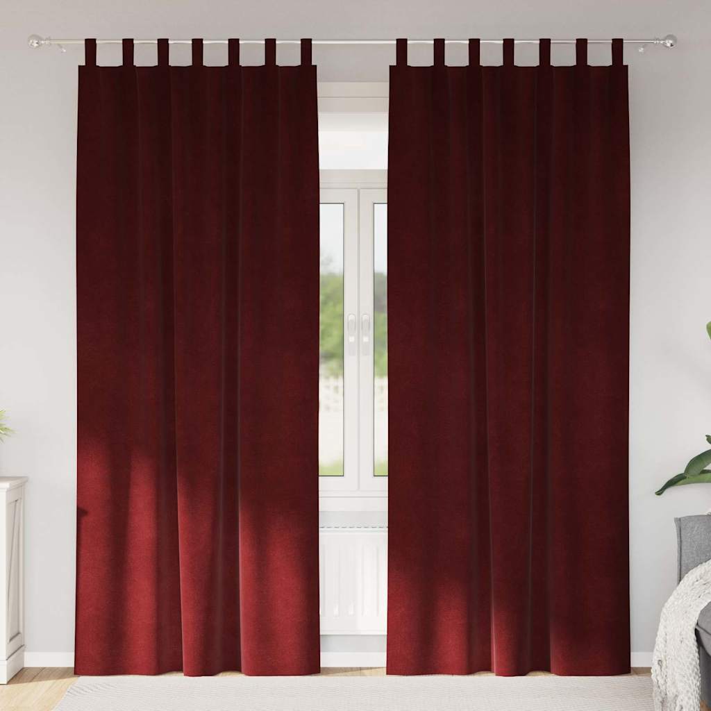 Vidaxl gordijnen 2 st wijnrood 140 x 260 cm fluweel