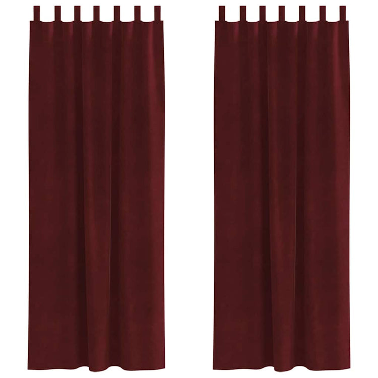Vidaxl gordijnen 2 st wijnrood 140 x 260 cm fluweel