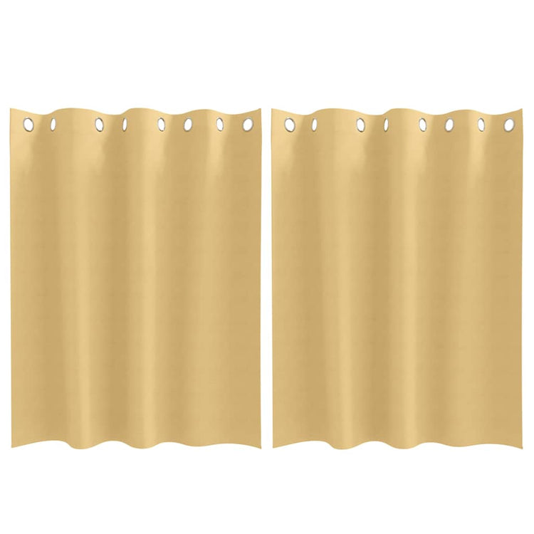 Vidaxl zwart-out gordijnen met ringen 2 st beige 140 x 140 cm