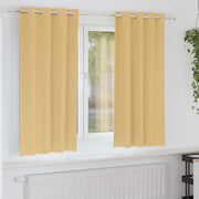 Vidaxl zwart-out gordijnen met ringen 2 st beige 175 x 140 cm - afbeelding 1